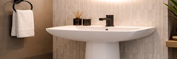 Wall-mounted bathroom sinks for small spaces and powder rooms